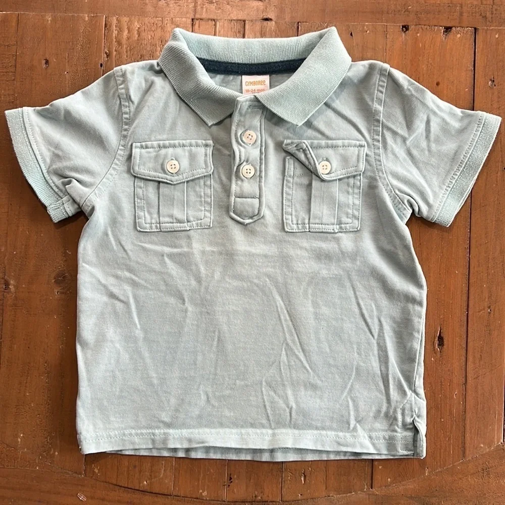 4/&20 Gymboree pale blue polo
